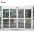 Portes en verre de glissement en aluminium du message publicitaire 6063 automatiques de porte électriques avec la longue durée de vie