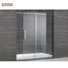 hôtel en aluminium de portes de salle de bains de thinkness de 1.4mm glissant la porte en verre Frameless intérieure de toilette
