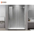 hôtel en aluminium de portes de salle de bains de thinkness de 1.4mm glissant la porte en verre Frameless intérieure de toilette
