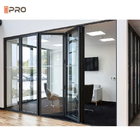 Portes pliantes coulissantes en aluminium extérieures adaptées aux besoins du client avec les stores intégrés Portes pliantes