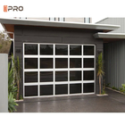 Porte de garage en aluminium sectionnelle intelligente 8x7 Parties claires Matériau en verre