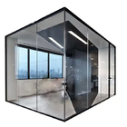 Parement de bureau moderne sans cadre restaurant mur de cloison en verre décoratif mobile