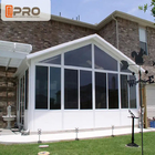 Cadre revêtu de poudre en verre Floride Salle en aluminium Portable maison en verre Panneaux solaires