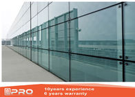 La conception moderne en aluminium de mur rideau d'imperméabilité a adapté la couleur aux besoins du client en verre
