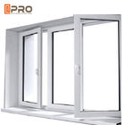 L'eau - fenêtres modernes affleurantes en aluminium de tissu pour rideaux de l'épaisseur de revêtement de poudre de Windows de tissu pour rideaux de preuve 1.0-2.0mm