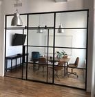 Séparation en verre moderne de séparation de bureaux avec la porte coulissante
