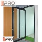 Portes articulées en aluminium intérieures avec le double bas verre d'E pour les glas en aluminium de hings de logements de prix de charnière en verre résidentielle de porte