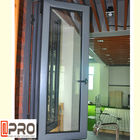 Vitrail de glissement en aluminium de Chambre/portes coulissantes se pliantes incassables pliant le pli de pliage de verre de fenêtre d'écran de fenêtre