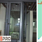 L'aluminium de preuve d'ouragan Windows Bifold pour des projets de Chambre a adapté la fenêtre aux besoins du client frameless de Bi-pli de vitrail de pliage de taille