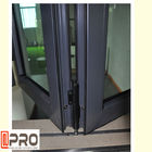 Grey Contemporary Aluminium Windows foncé, Bi Bifold de fenêtre de cuisine de ventilation a plié la porte de pli de Bi de douche de porte coulissante