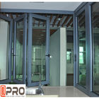 Grey Contemporary Aluminium Windows foncé, Bi Bifold de fenêtre de cuisine de ventilation a plié la porte de pli de Bi de douche de porte coulissante