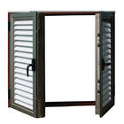 Double fenêtre d'aluminium verticale vitrée en aluminium noire de tissu pour rideaux de fenêtre de glissement de tissu pour rideaux de pont de fenêtre