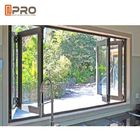 Fenêtre en aluminium de pli de Bi de verticale en verre boisée d'office