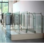 Balustrade transparente en aluminium stratifiée claire intérieure de verre trempé