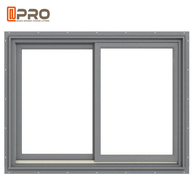 saupoudrez la fenêtre de glissement en aluminium enduite, fenêtre de glissement en aluminium de style européen, tailles coulissantes de fenêtre en aluminium de norme