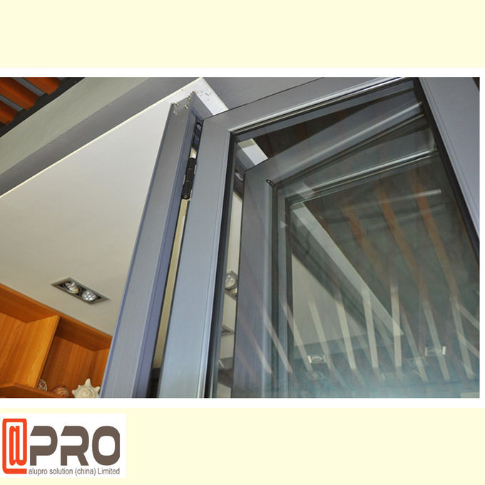 Fenêtre verticale se pliante, fenêtre en aluminium de pliage de balcon, fenêtre en aluminium de pliage de cuisine, fenêtre en aluminium de pli de Bi