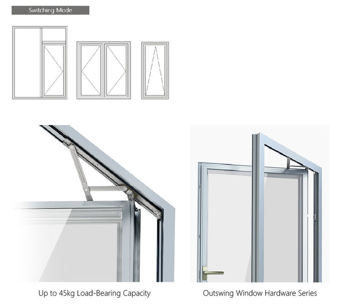 fenêtres en aluminium articulées en aluminium de tissu pour rideaux de fenêtre, tissu pour rideaux, tissu pour rideaux de porte, double tissu pour rideaux