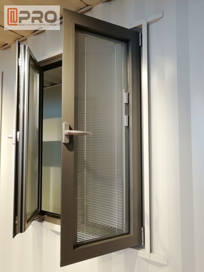 FENÊTRE EN ALUMINIUM de TISSU POUR RIDEAUX AVEC L'ÉCRAN de MOUSTIQUE, fenêtres en aluminium articulées en aluminium de tissu pour rideaux de fenêtre