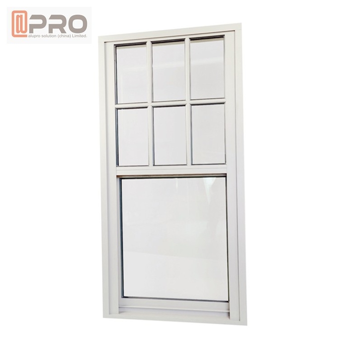 Accessoires en aluminium Hung Window Glass Frame Horizontal de tissu pour rideaux d'importation de coupure thermique américaine de style swning simple accroché