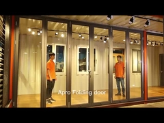 Portes pliantes en aluminium à panneaux multiples noirs résidentielles économes en énergie
