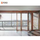 Porte Bifold en verre standard américaine en aluminium extérieure tranquille de portes se pliantes de balcon de villa