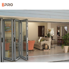 Porte Bifold en verre standard américaine en aluminium extérieure tranquille de portes se pliantes de balcon de villa