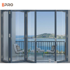 Portes de pliage coulissantes en verre en aluminium de Bi et porte de pliage horizontale de Windows