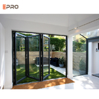 Système en aluminium adapté aux besoins du client de coupure thermique de porte se pliante de Bi de patio en verre extérieur imperméable