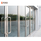 Double verre adapté aux besoins du client de cadre en aluminium de portes d'oscillation de patio de battant de taille pour