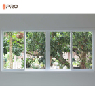 Faites pivoter les fenêtres coulissantes en aluminium des charnières 6063 avec des grilles à l'extérieur du verre