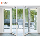 Adaptez aux besoins du client les portes articulées en aluminium en verre d'oscillation de taille avec le verre de serrure et le cadre en acier