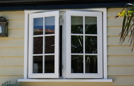 Fenêtres horizontales en aluminium à double charnière avec moustiquaire