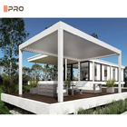 Pergola en aluminium moderne personnalisée patio extérieur ouverture automatique