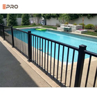 Poudre recouverte de balustrade d'aluminium clôture décorative noire jardin piscine panneaux à dalles