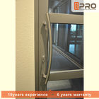 Les portes en verre en aluminium internes de carreau simple pour les types facultatifs de couleur résidentielle de Chambre de portes de charnières articule le prix de portes