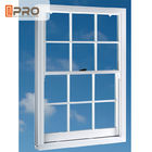 La fenêtre de verre trempé verticale simple de Sash de profil en aluminium saupoudrent enduit