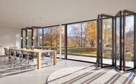 Portes coulissantes en aluminium intérieures avec les insertions en verre pour la porte grillagée en verre en aluminium de glissement de salon