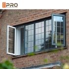 Fenêtre en aluminium grise de tissu pour rideaux de bruit de Grey Modern Aluminum Casement Windows et d'isolation thermique
