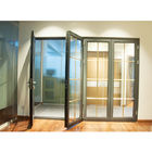 Porte faite sur commande de douche de pli de Bi de porte de pliage de conception durable environnementale en aluminium Bifold imperméable de portes se pliantes