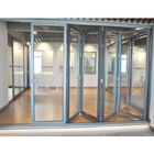 Pliage en verre pliable extérieur en aluminium de certification d'OIN de portes de portes coulissantes de pli de Bi glissant des portes de patio