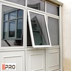 La porte en verre simple en aluminium et le Windows de taille standard balancent le dessus ouvert de style ont accroché les fenêtres en aluminium ont accroché la fenêtre supérieure