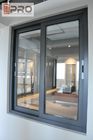 Chambre moderne Windows, triple intérieur de vue en aluminium de fenêtre de glissement de vitrail en aluminium d'épaisseur de 5 + de 9 + de 5mm