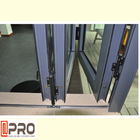 Verre trempé commercial de système Windows Bifold en aluminium pour le Bi de porte de pli de Bi de lowes de salon pliant les portes extérieures