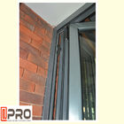 Portes de fenêtre de pliage d'accordéon/fenêtre se pliante en aluminium de pliage de matériel de fenêtre de pliage de balcon de résistance de la poussière de fenêtre