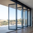 Les portes Bifold extérieures de patio en verre en aluminium double le vitrage