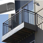 Balustrades en verre de la longueur 6063 de balcon en aluminium fait sur commande de balustrade