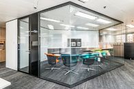 Cloisons de séparation en verre intérieures de mur en aluminium moderne pour des bureaux