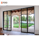 Portes en verre en aluminium ISO9001 moderne énorme extérieur de patio de glissement