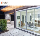 Portes en verre en aluminium ISO9001 moderne énorme extérieur de patio de glissement
