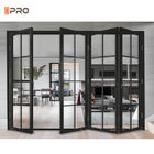 Grande porte en verre Bifold en aluminium en verre adaptée aux besoins du client de portes de patio de glissement de Pella
